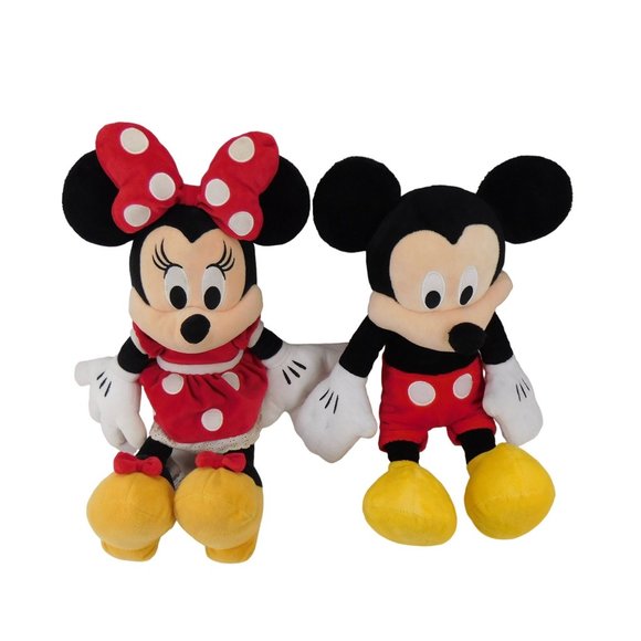 Disney Other - Lot Of 2 Mickey And Minnie Mouse Disney Plush 16" Stuffed Animal